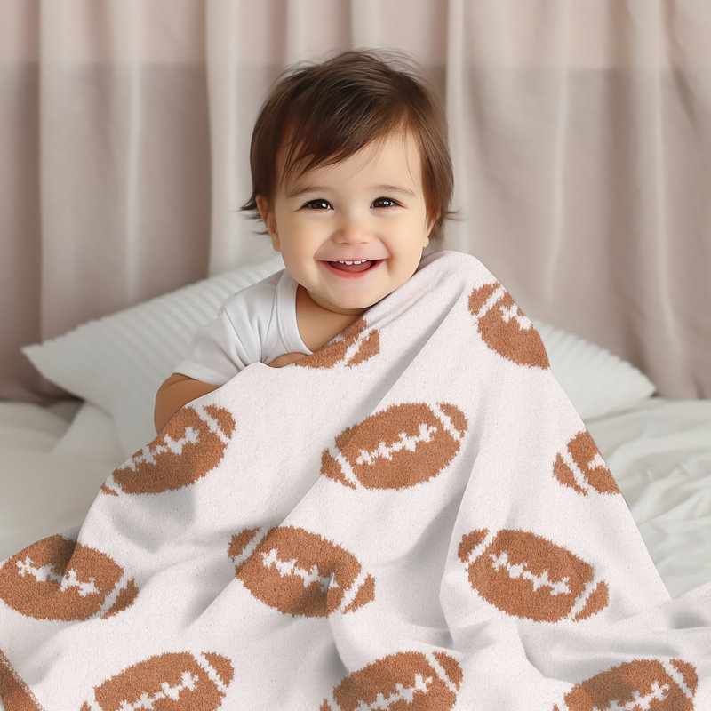 Jeté de luxe à motif de sport pour enfants - FOOTBALL