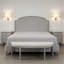 Banc rembourré capitonné beige clair Coastal