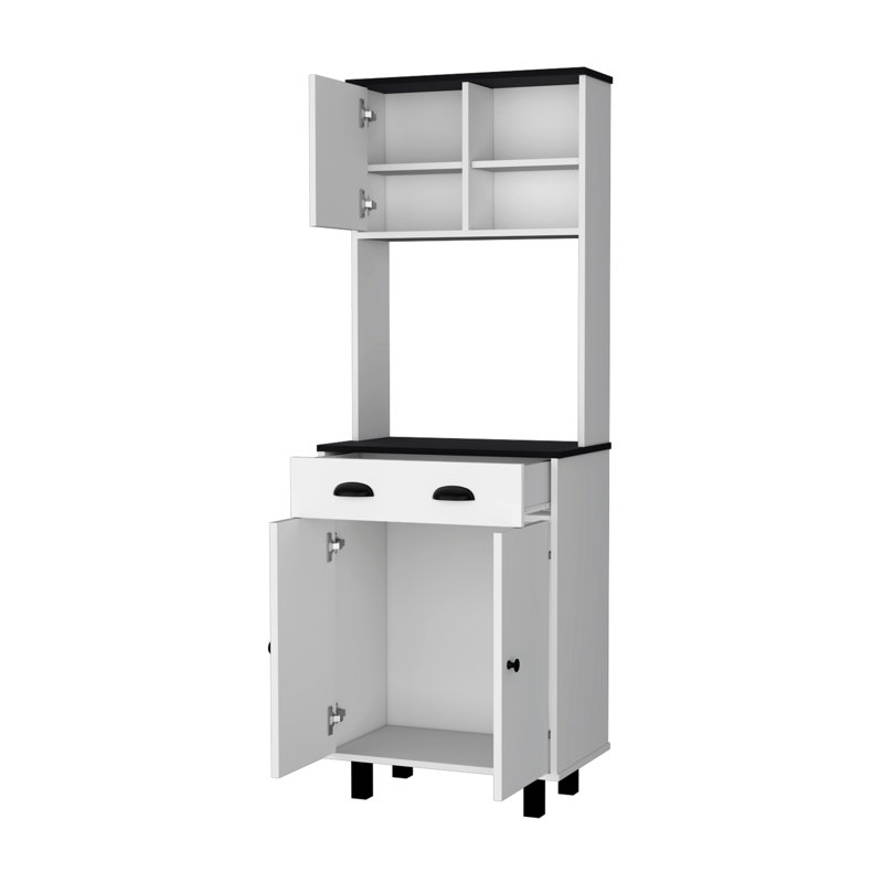 1 garde-manger blanc et élégant - Maximisez votre espace et organisez-le efficacement, White/Walnut