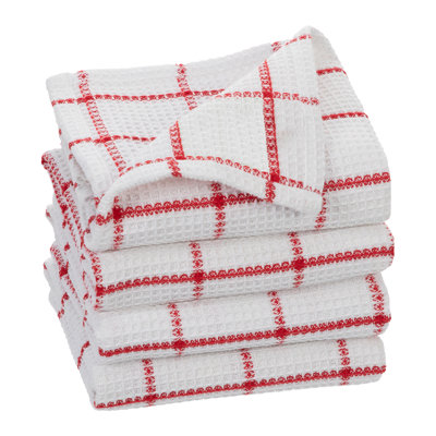 Cotton Plaid Waffle Dish Cloth Kitchen Towel