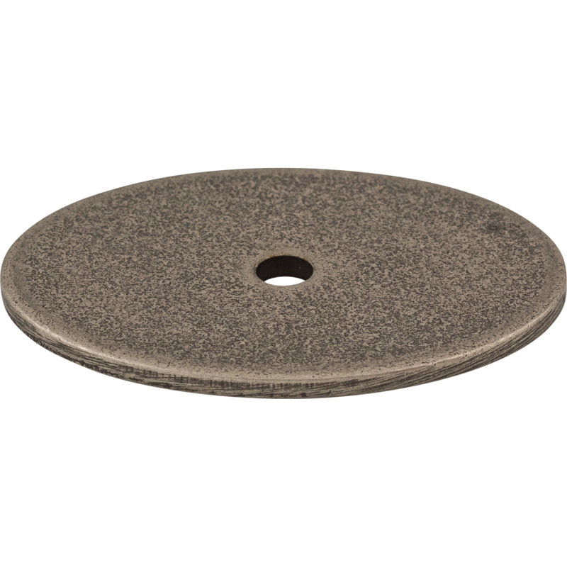 Oval  Backplate, Pewter Antique, 1.75" H x 1.25" W x 0.625" D