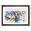 Ancient City Walls of Dubrovnik in Croatia Watercolour - Picture Frame Graphic Art Print-56875368-56875364
