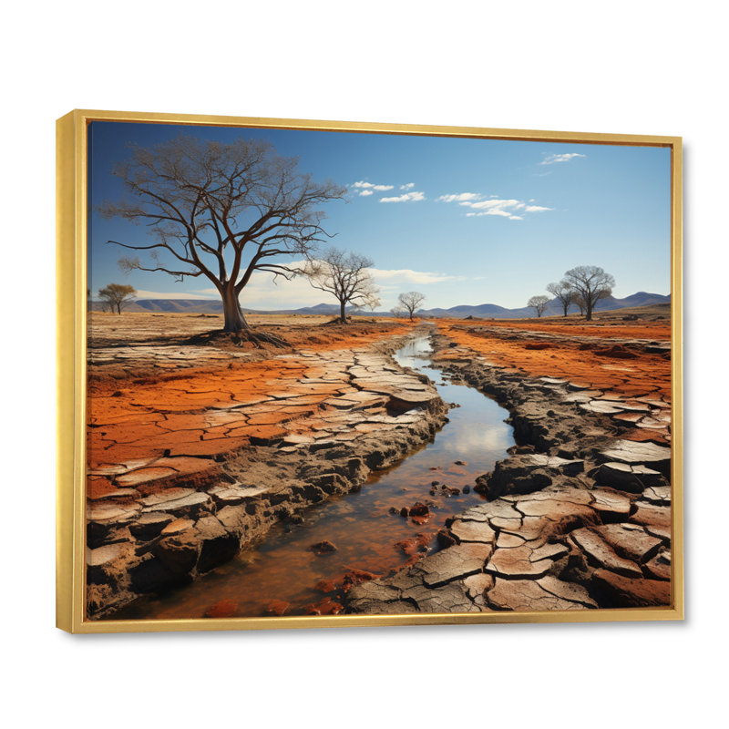 Paysage australien Outback Spectrum III, reproduction d'art sur toile, H 16 po x l 32 po x P 1 po, Cadre flottant doré