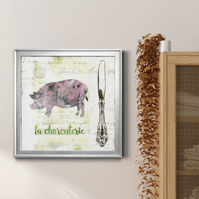 Cochon doré, impression sur toile encadrée