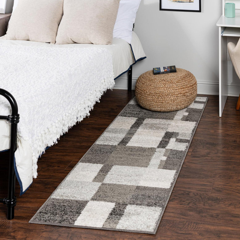 Harender Geometric Indoor Rug, Runner 2'7" x 12'