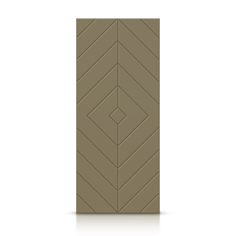 Porte standard à panneaux en bois, Vert olive, 42 po x 96 po