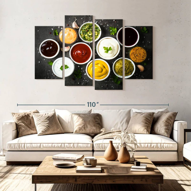 Yarlin Sauce Bowls, 54" H x 84" W