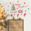 Adhésif décoratif arbre de Noël renne et joyeux Noël