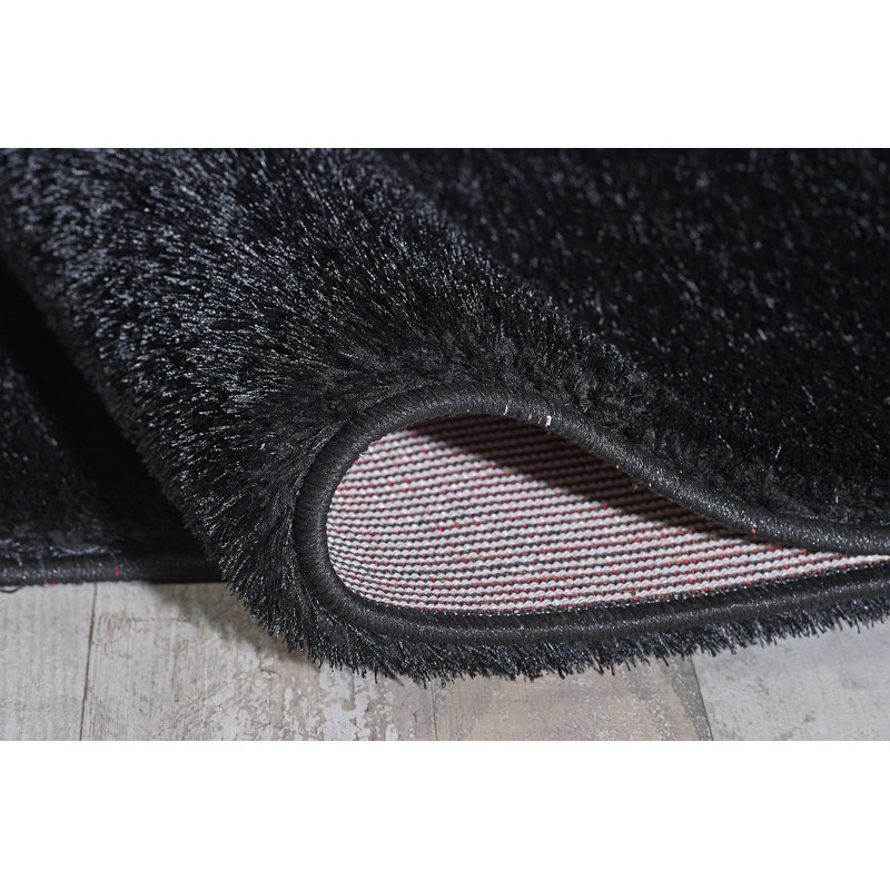 Aluin Solid Colour Shag Area Rug, Rectangle 60cm x 110cm