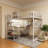 Full Size Loft Metal Bed For Bedroom And Dormitory, With Built-In Charging Station And LED Lighting-1547198357-1547198356