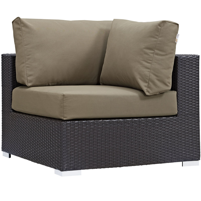 Canapé modulaire d'extérieur Convene, Moka
