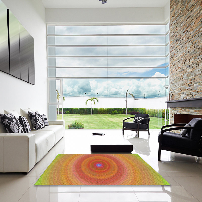 Tapis orange, Carré 6 pi
