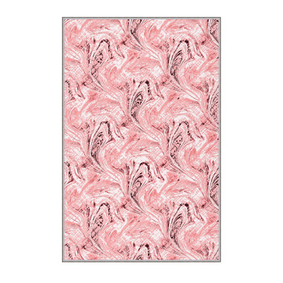 Antibacterial Woven Carpet (3D Digital Print) 4.0 x 5.9 Feet, 100% Polyester, Pile Height: 0.3 Inches | PVC Felt Dot Non-Slip Underside, Machine Washable, Perfect for Living Room & Bedroom Decor
