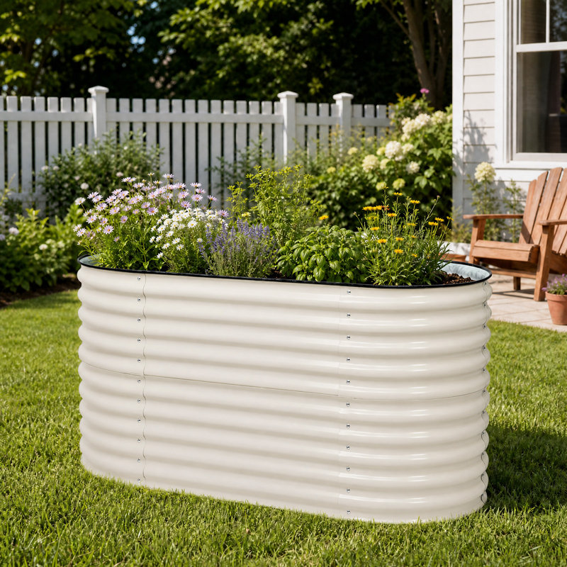Lit de jardin surélevé Annamae, Beige