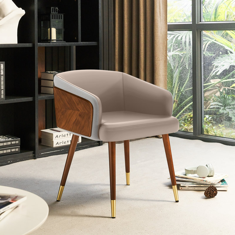 Chaise rembourrée Enrico, Abricot
