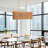 Dimmable Natural Rattan Kitchen Island Chandelier Pendant