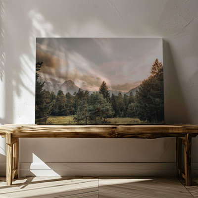 Twilight Alpine View Rolled Canvas Print