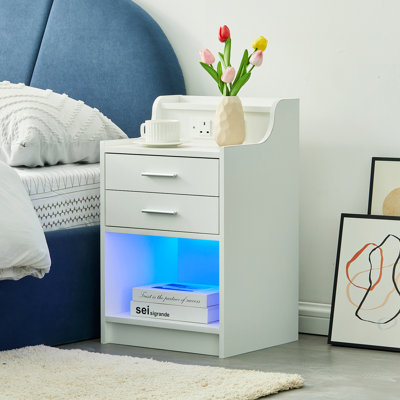 40cm W Manufactured Wood Bedside Table
