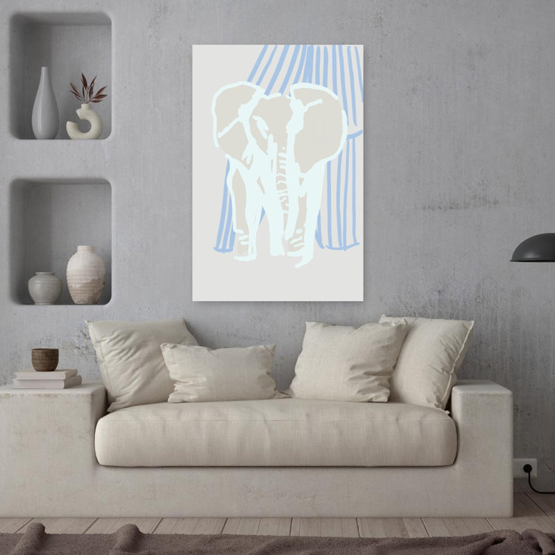 Art contemporain Art éléphant contemporain, H 36 po x l 24 po