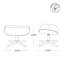 Repose-pieds pivotant en cuir véritable 20,5 po-117232935