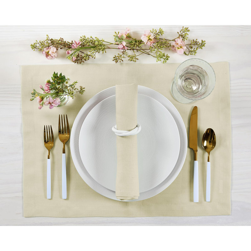 100% Pure Linen Dinner Napkins - Fete, Birch