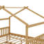 Lit double en bois avec lit gigogne simple-150070278