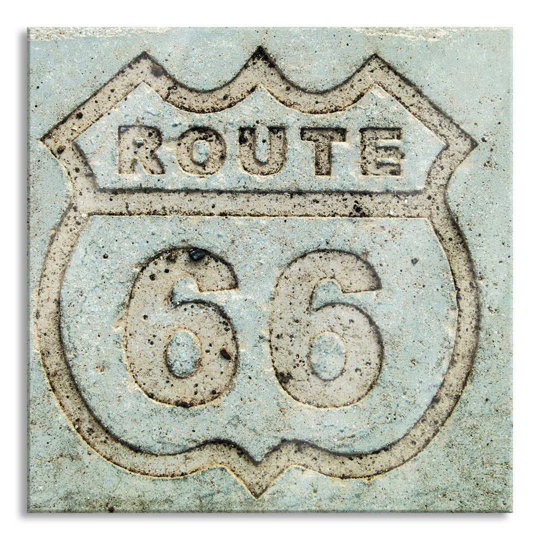 Glasbild Route 66