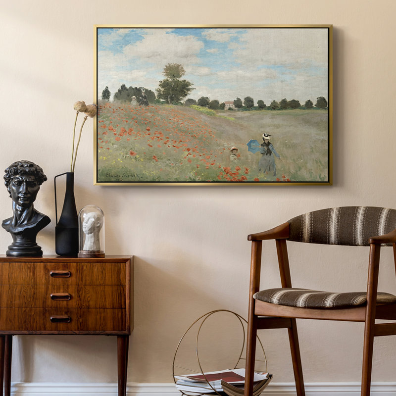 Le champ de coquelicots près d'Argenteuil (Les Coquelicots), 1873 - Claude Monet, toile tendue avec châssis, 24 po x 36 po