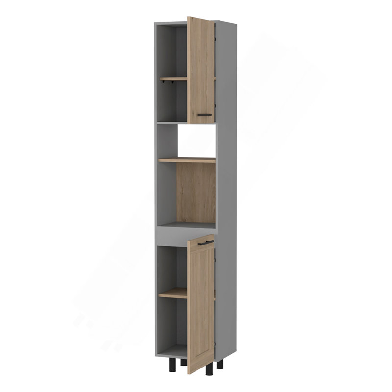 Garde-manger Everly, six tablettes, porte double