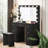 Greyden Makeup Vanity with Large Lighted Mirror, 7 Drawers and Outlets, Stool Included, for Bedroom-1723784624