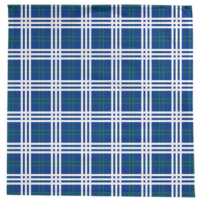 Plaid Cotton Blend Square Tablecloth