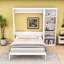 Lit escamotable en bois avec tablettes, conception pliable peu encombrante-1728178213-1728178212