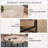 Octagonal Wood Patchwork Coffee Table for Living Room, Easy Assembly &amp; Clean