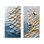 Ensemble de 2 pièces d'art mural blanc et bleu-371659671-371659666-371659669