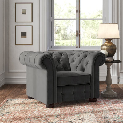 Huskins Velvet Chesterfield Chair