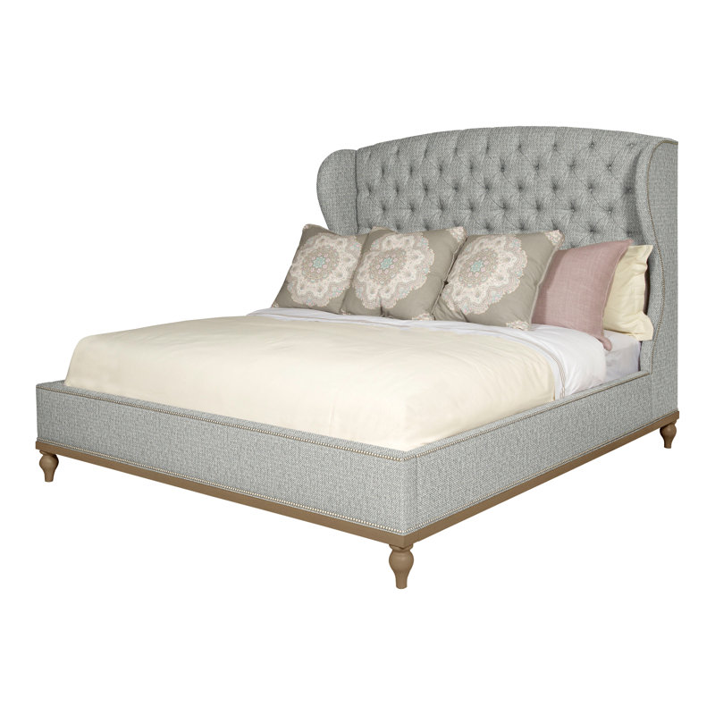 Emma Queen Upholstered Panel Bed, Navajo, Yes, Tarbee Dove