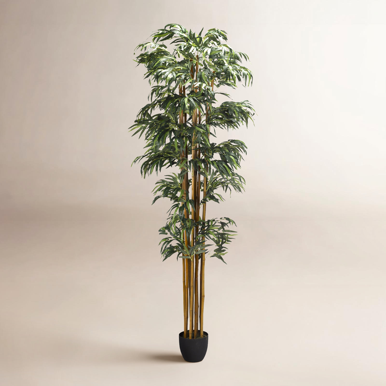 Faux Bamboo Tree in Ceramic Planter, 96" H x 20" W x 20" D