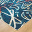 Tapis bleu sarcelle lavable à la machine Merzglyphs by Katie Merz-2015811633