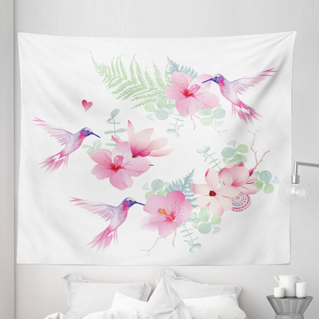 Tropical Summer Flying Avian Animal Tapestry