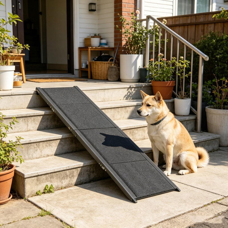 Rampe pour chien en aluminium robuste pour animaux