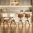 Adjustable Height Swivel Bar Stools With Back, Modern Pu Leather Counter Stool For Kitchen Island (Set of 4)-1438733476-1438733474