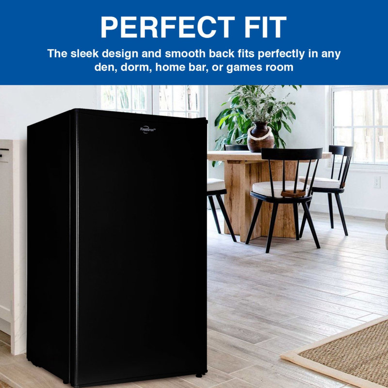 Koolatron Compact Fridge with Freezer, 3.2 Cu Ft, White