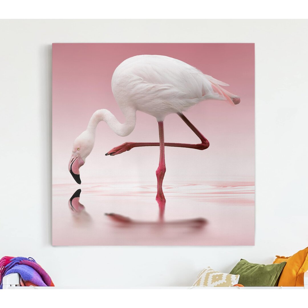 Leinwandbild Flamingo Dance