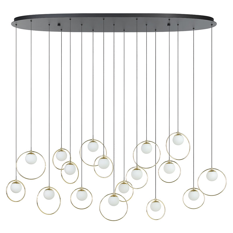 Lustre à 17 lumières DEL noir Avard
