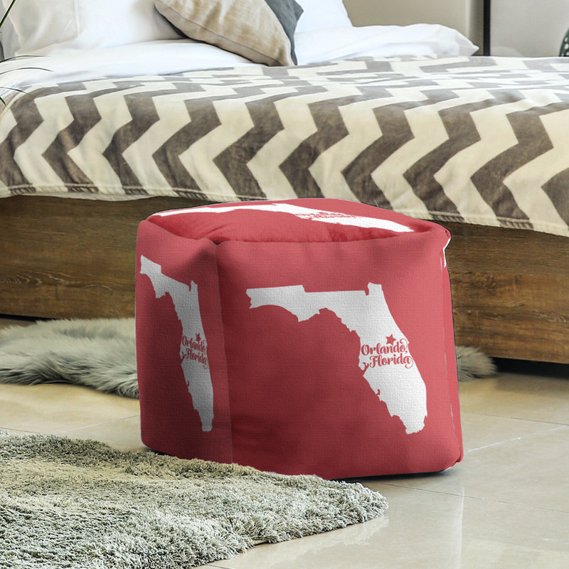 Repose-pieds cube en floride orlando, Rouge