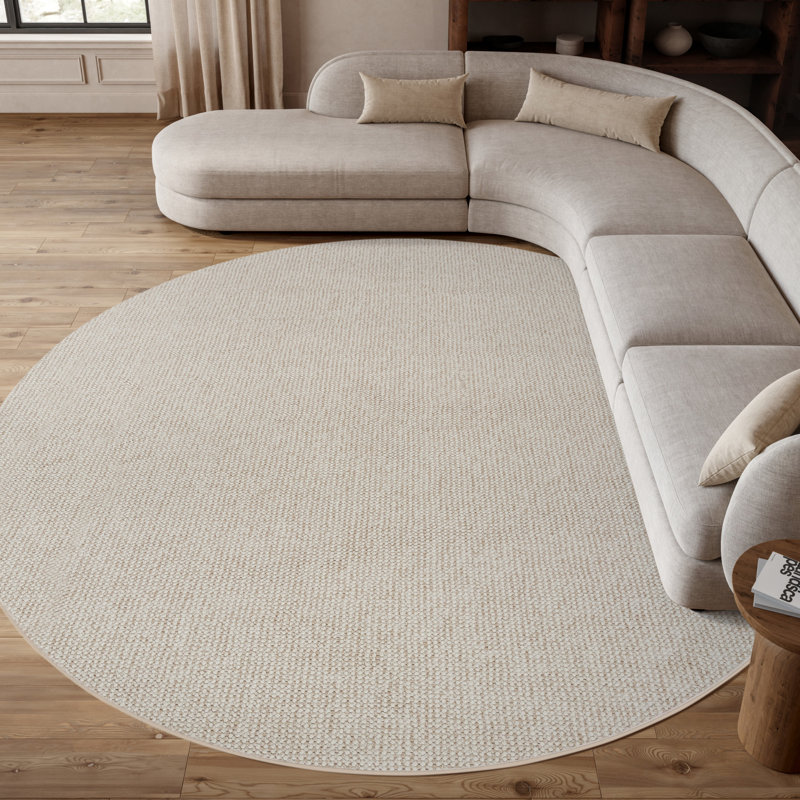Tapis Bagby, Ivoire/beige, Rond 8 pi