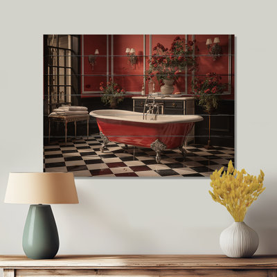 " Red Modern Bathroom Charm IV "