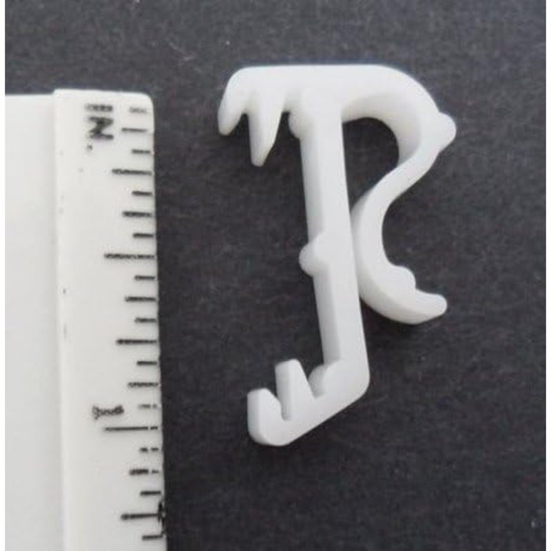 Pinces à rideaux blanches réglables 1,6 po