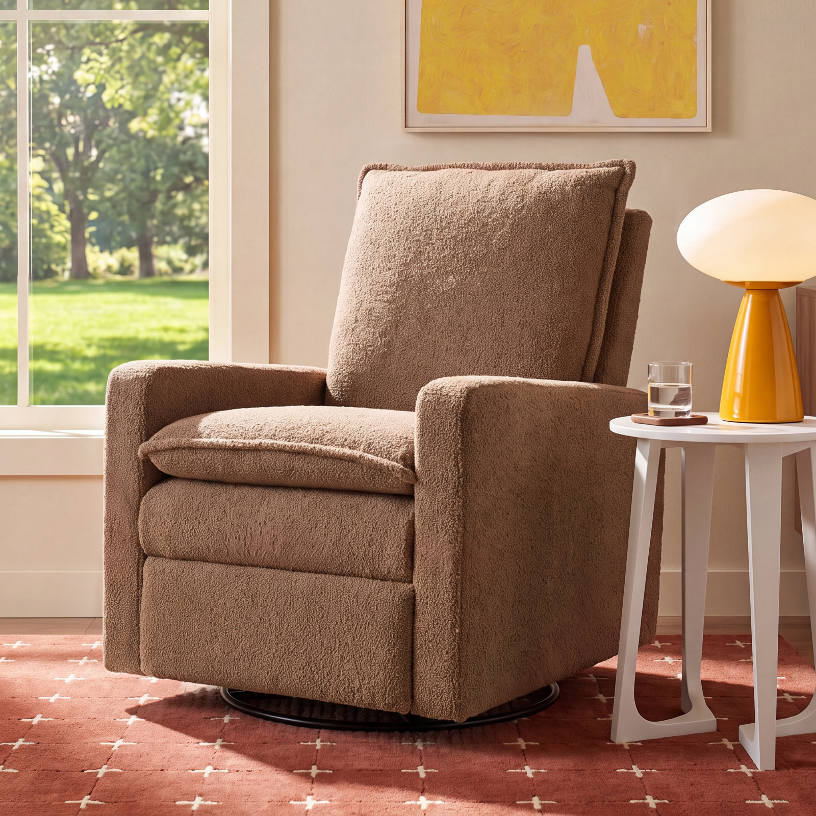 Uptown Swivel Glider, Teddy Brown