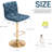 Tufted Fabric Bar Stools Set of 2, Adjustable Swivel Counter Height Barstools with Back, Upholstered Armless Airlift Bar Chairs for Kitchen Dining Cafe-118611199-118611200-33198494